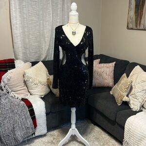 Sequin black dress